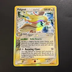 Pokemon TCG Pidgeot Delta Species 14/110 Holon Phantoms Holo Rare - Image 1