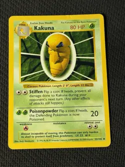 Kakuna 33/102 - Pokemon Base Set Shadowless - Image 1