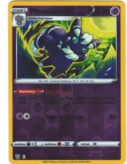 Meowstic 61/163 Battle Styles Reverse Holo Rare Pokemon TCG - Image 1