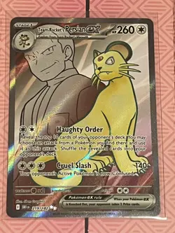 Pokemon Team Rocket's Persian ex 219/182 Destined Rivals NM or better - Image 1