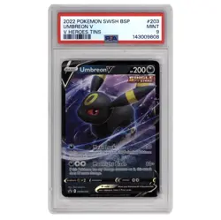 2022 Pokemon Swsh BSP Umbreon V Heros Tins 203 PSA 9 Mint - Image 1
