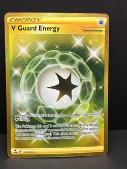 V Guard Energy 215/195 Secret Rare Silver Tempest Pokemon Near Mint - Image 1