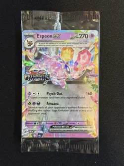 Pokemon Prismatic Evolutions Espeon ex 034/131 Surprise Box Stamped Sealed - Image 1