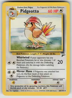 Pidgeotto 28/130 Rare Base Set 2 Pokemon Lightly Played - Image 1