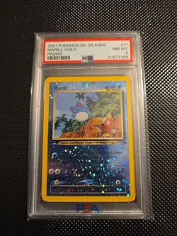2001 POKEMON SOUTHERN ISLANDS PROMO #11 MARILL-HOLO PSA 8 - Image 1