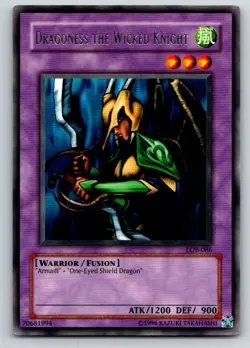 Dragoness the Wicked Knight LOB-EN086 Legend of Blue Eyes White Yu-Gi-Oh NM - Image 1