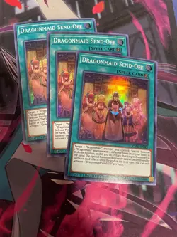 YUGIOH - DRAGONMAID SEND OFF X3 - SUPER RARE - LIMITED EDITION - CHIM - NM - Image 1