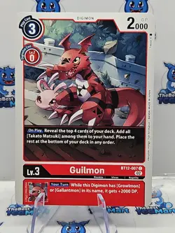 Digimon Card Game Guilmon BT12-007 C NM - Image 1