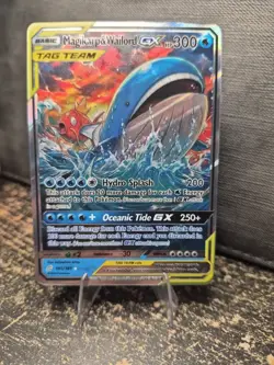 Magikarp & Wailord GX Tag team Textured hollo Custom fan art card - Image 1