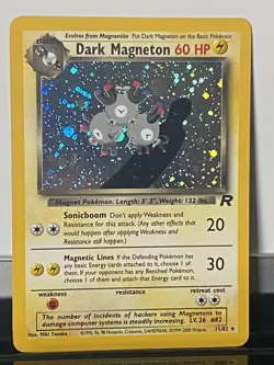Dark Magneton - 11/82 - Pokemon Team Rocket Unlimited Holo Rare Card WOTC - MP - Image 1