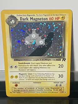 Dark Magneton - 11/82 - Pokemon Team Rocket Unlimited Holo Rare Card WOTC - MP - Image 5