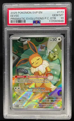 2025 Pokemon S&V Black Star Promos Eevee Pokemon Center PSA 10 Gem Mint #173 - Image 1