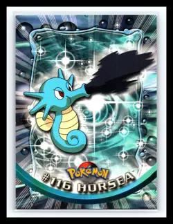 💥 Horsea 2000 Topps Pokemon TV Non Holo Animation Series Blue Logo # 116 - Image 1