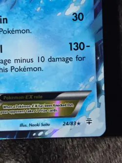 Pokemon Vaporeon EX TCG Card 24/83 Generations Near Mint NM - Image 3