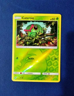 Caterpie 1/68 - Hidden Fates - Reverse Holo Pokemon Card - Near Mint - Image 1