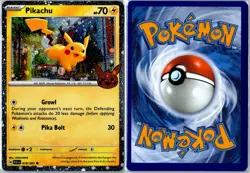 Pokemon Card - Pikachu Trick or Trade BOOster 2024 018/091 Holo Holo NM - Image 3