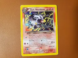 Dark Houndoom Neo Destiny Holo Rare Card 7/105 Swirl HP Pokemon TCG - Image 1