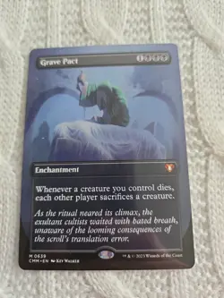 MTG 1x BORDERLESS Grave Pact # 639 Commander Masters Magic the Gathering x1 NM - Image 1