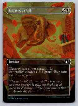 Generous Gift (Borderless) 624 Commander Masters Magic: The Gathering Foil NM - Image 1
