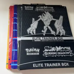 Lot of 13 Empty ETB Elite Trainer Box Pokemon Card Boxes - ETB Boxes Only - Image 1