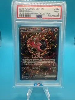 2025 POKEMON MEP EN-ME BLACK STAR PROMO #024 ORICORIO EX PSA 9 - Image 1