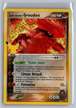 Team Magma's Groudon 9/95 Celebrations: Classic Collection Pokemon NM - Image 1