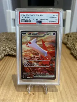 Pokemon TCG Latias EX Surging Sparks 239/191 PSA 10 Gem Mint - Image 1