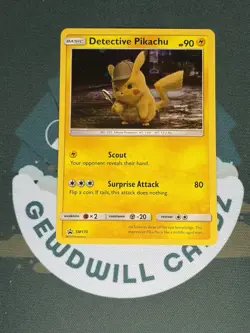 Pokemon tcg Detective Pikachu SM170 Holo Black Star Promo NM - Image 1
