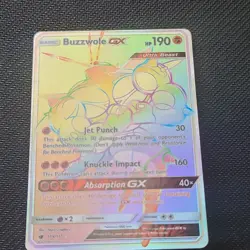 Pokemon TCG Buzzwole GX 115/111 Crimson Invasion Secret Rare Holo Full Art - Image 2