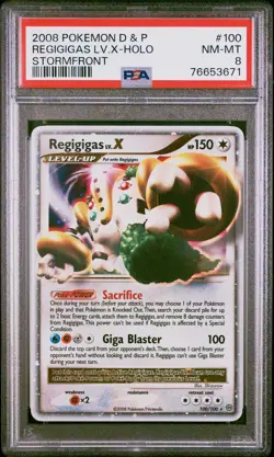 REGIGIGAS LV.X HOLO 100/100 STORMFRONT POKEMON PSA 8 - Image 1