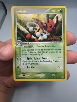 Ledian 23/109 EX Team Rocket Returns Reverse Holo Pokemon TCG Stamped NM - Image 1