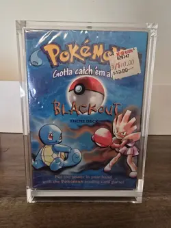 1999 Pokemon Blackout Theme Deck Sealed WOTC Factory Sealed Box w/ Acrylic - Image 1