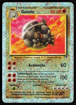 2002 Pokemon Legendary Collection Reverse Holo Foil /110 Golem #24 NM - Image 1