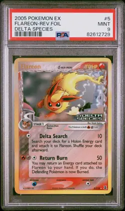 2005 POKEMON EX DELTA SPECIES #5 FLAREON-REV.FOIL DELTA SPECIES - Image 1