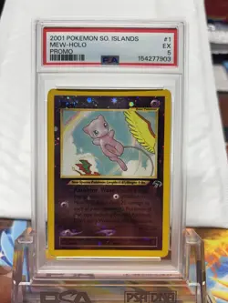 2001 Pokemon Southern Islands Mew Promo 1/18 Reverse Holo Foil Psa 5 - Image 2