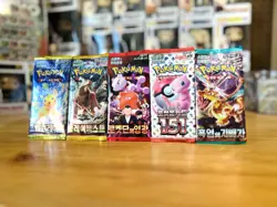 5 Pack Lot Pokemon TCG Korean Packs! 5 Sealed Booster Packs - Image 1