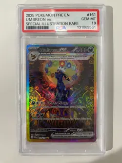 2025 POKEMON PRISMATIC EVOLUTIONS SPECIAL ILLUSTRATION RARE UMBREON EX PSA 10 - Image 1