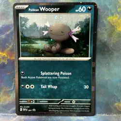 Paldean Wooper Cosmos Holo Black Star Promo SVP041 Scarlet & Violet Pokemon - Image 1