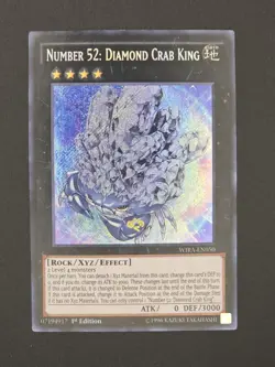 Yugioh! Number 52: Diamond Crab King - WIRA-EN050 - Secret Rare - 1st Ed - NM - Image 1