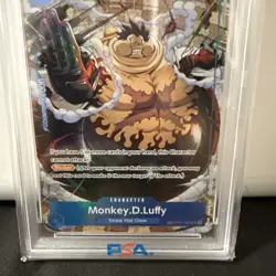 One Piece Monkey D Luffy Treasure Rare OP13 OP11-058 PSA 9 - Image 3
