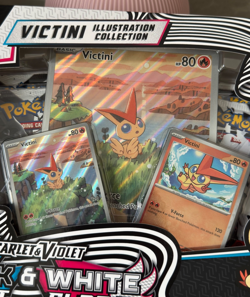 Pokemon S&V Black Bolt & White Flare Victini Illustration Collection Box Sealed - Image 4