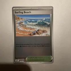 Pokemon TCG Mega Evolution Surfing Beach 129/132 Reverse Holo Card - Image 1