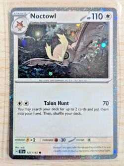 Pokemon 2024 Temporal Forces Noctowl - 127/162 - Cosmos Holo EXCLUSIVE - Image 1