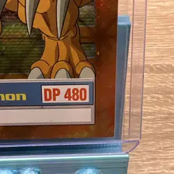 FOIL PRISM GOLD STAMPED Digimon Card MetalGreymon U6 Upper Deck 1999 Holo #54 NM - Image 3