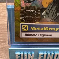 FOIL PRISM GOLD STAMPED Digimon Card MetalGreymon U6 Upper Deck 1999 Holo #54 NM - Image 4