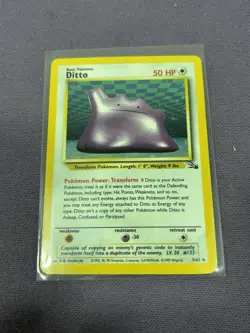 Ditto - Holo Rare - 3/62 Fossil Set Pokemon Card - Image 1