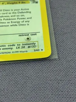 Ditto - Holo Rare - 3/62 Fossil Set Pokemon Card - Image 3