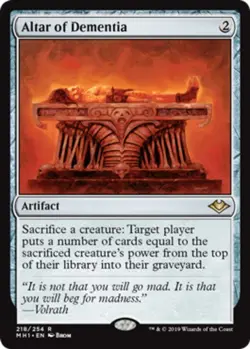 Heavy Play, English MTG Regular Altar of Dementia Modern Horizons Magic the Gath - Image 1