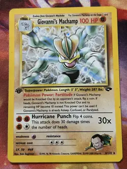 Giovanni's Machamp - Pokemon - 1st Edition Holo - Gym Challenge - 6/132 - Image 1