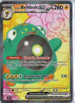 Iono's Bellibolt ex 172/159 Ultra Rare Journey Together Pokemon Near Mint - Image 1